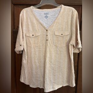 Croft & Barrow XXL V-Neck Short sleeve top